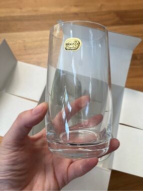 Bohemia Crystal “Claudia” Hiball Glasses 380 mL - set of 4. Czechoslovakia.